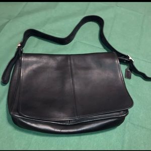 Coach leather satchel messenger bag